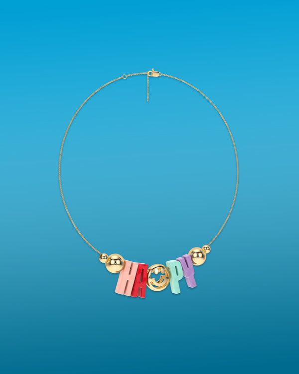 Roxanne First 'Happy' Chain Necklace