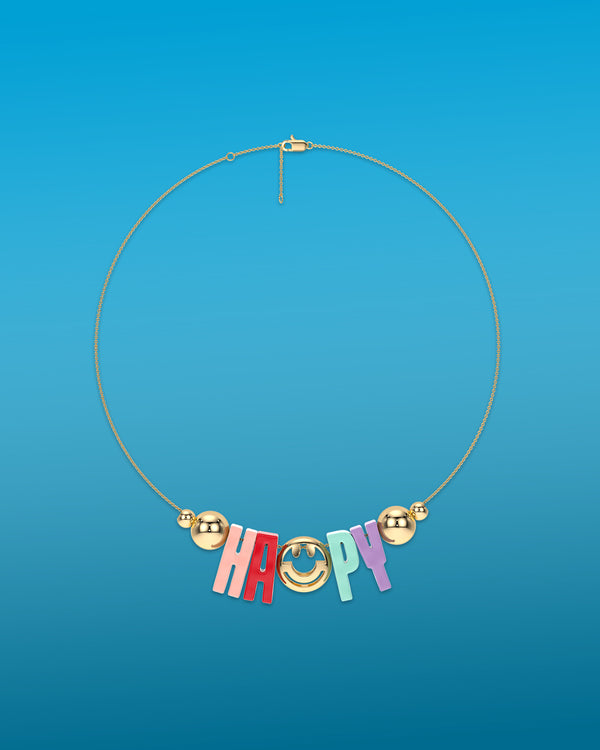 roxanne first 'Happy' Chain Necklace