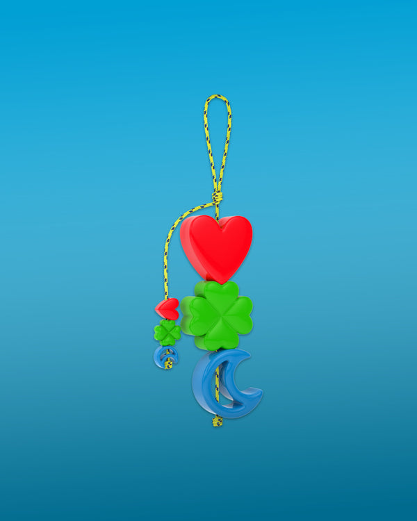 Roxanne First Heart Clover & Moon Cord Bag Charm
