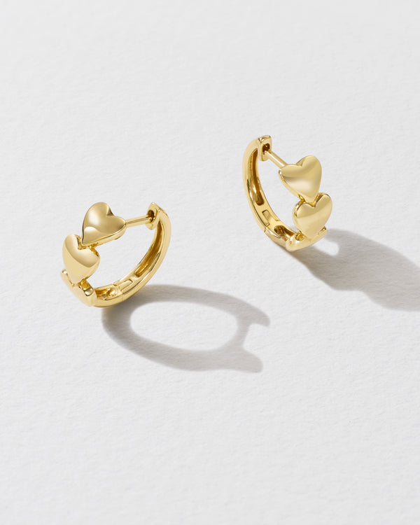 roxanne first Heart Of Gold Hoop Earrings