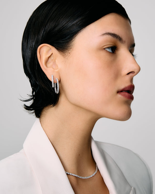 Roxanne First Large Mega Diamond Hoop Earrings