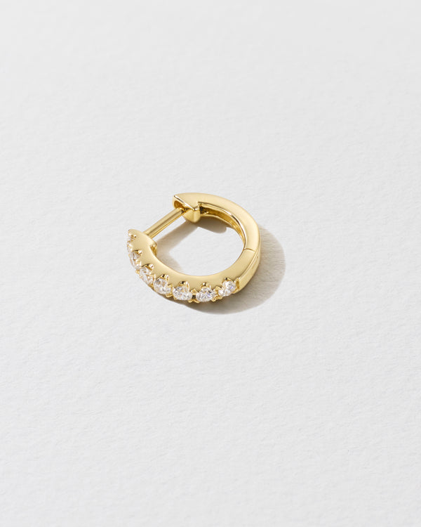 Roxanne First Medium Diamond Chubby Huggie Earring