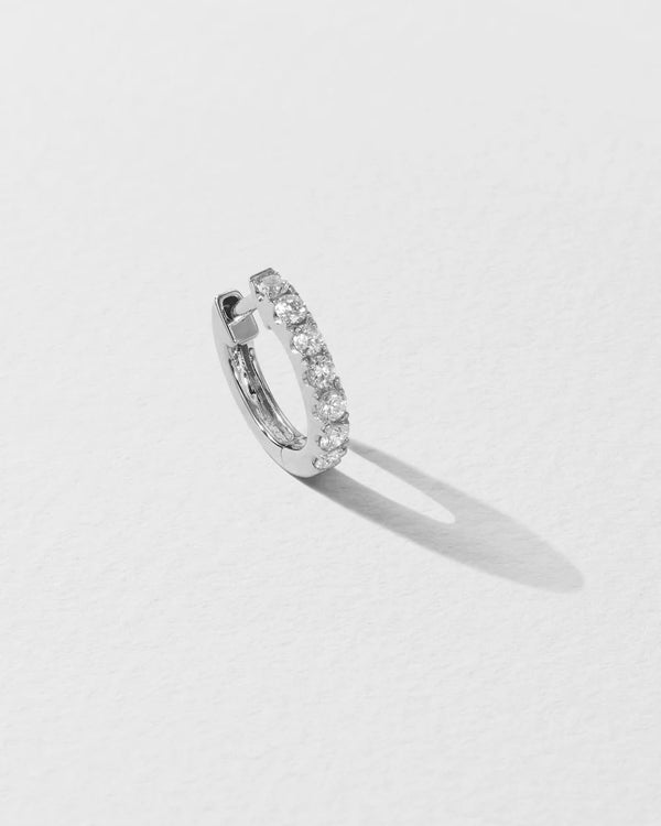 Roxanne First Medium Diamond Chubby Huggie Earring