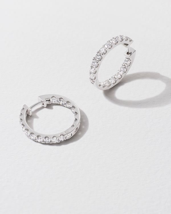 Roxanne First Medium Mega Diamond Hoop Earrings