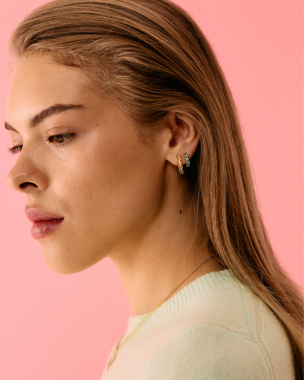 Roxanne First Orange Sapphire Chunko Hoop Earrings