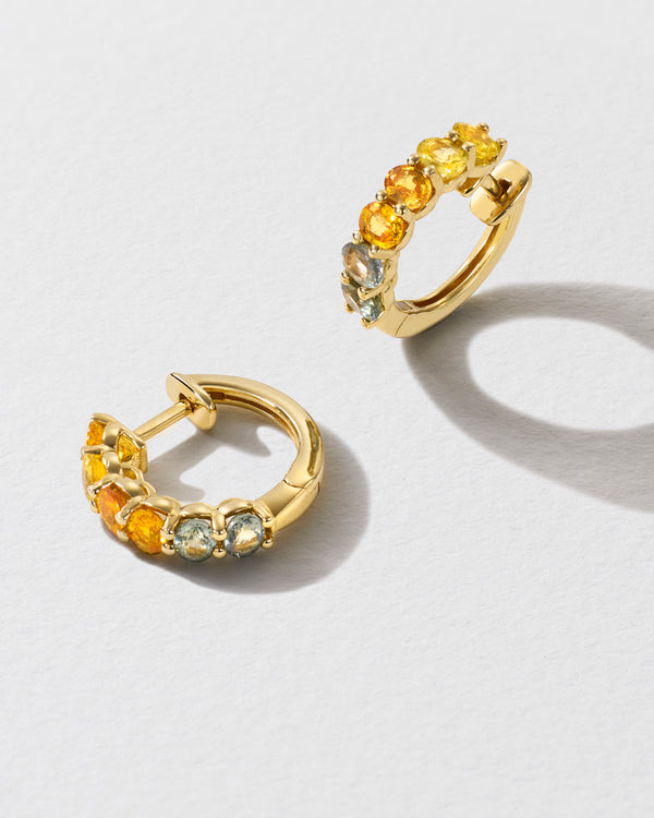 Roxanne First Orange Sapphire Chunko Hoop Earrings