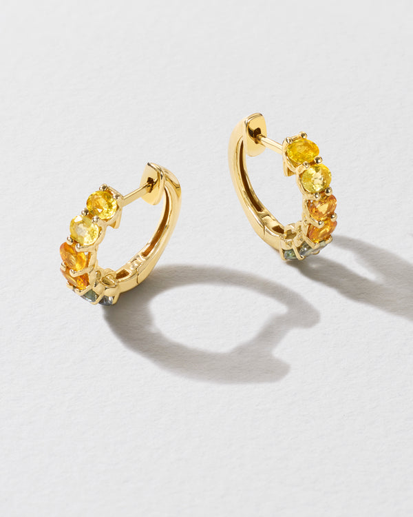 roxanne first Orange Sapphire Chunko Hoop Earrings