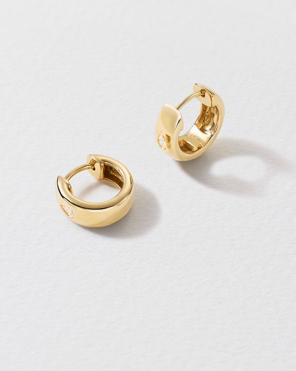 Roxanne First Pear Diamond Everyday Hoop Earrings