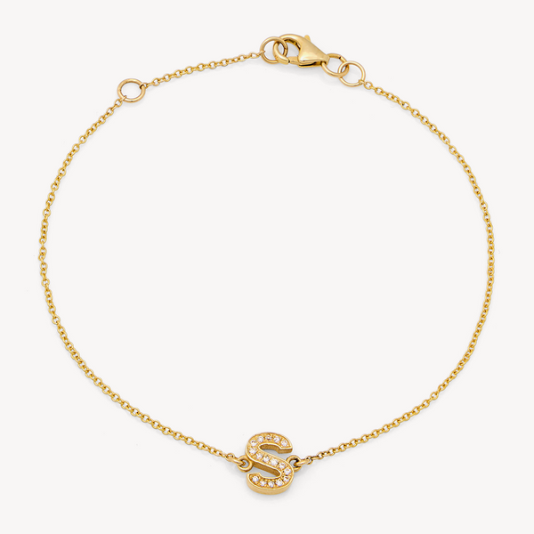 Roxanne First Personalised Diamond Letter Bracelet