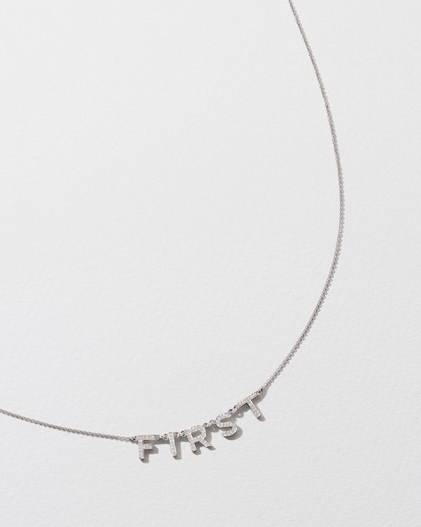 roxanne first Personalised Diamond Letter Necklace