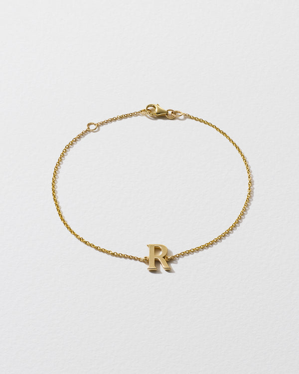 roxanne first Personalised Gold Letter Bracelet