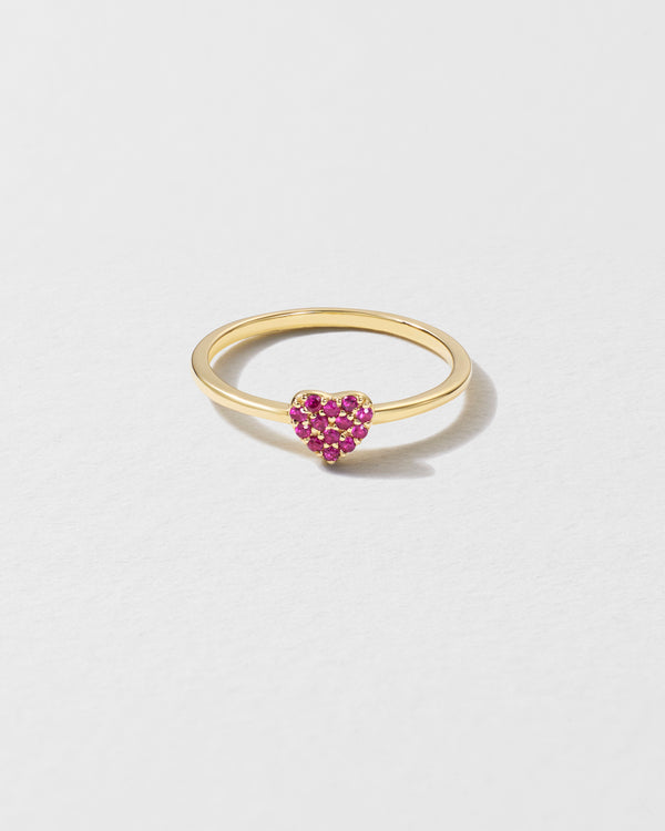 roxanne first Pink Sapphire Heart Icon Ring