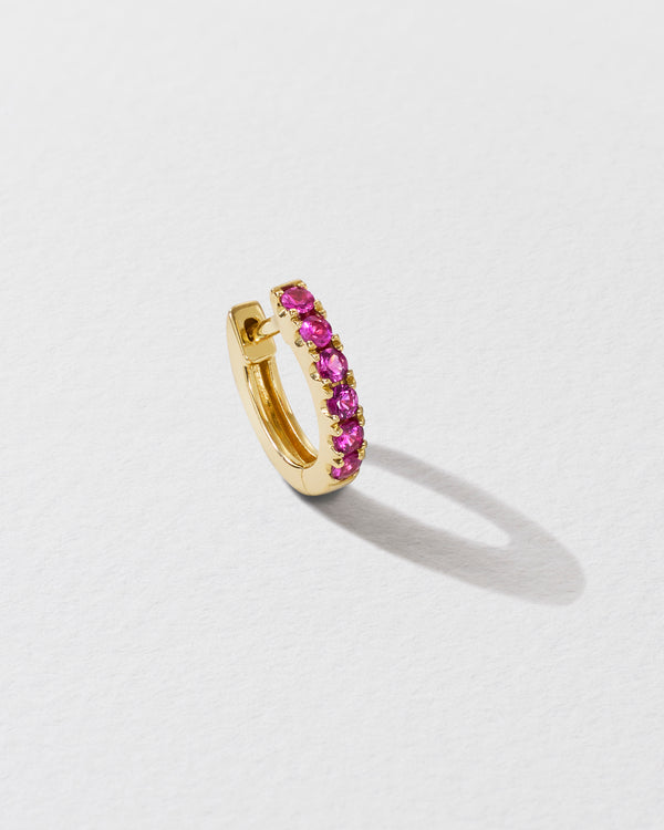 roxanne first Pink Sapphire Huggie Earring