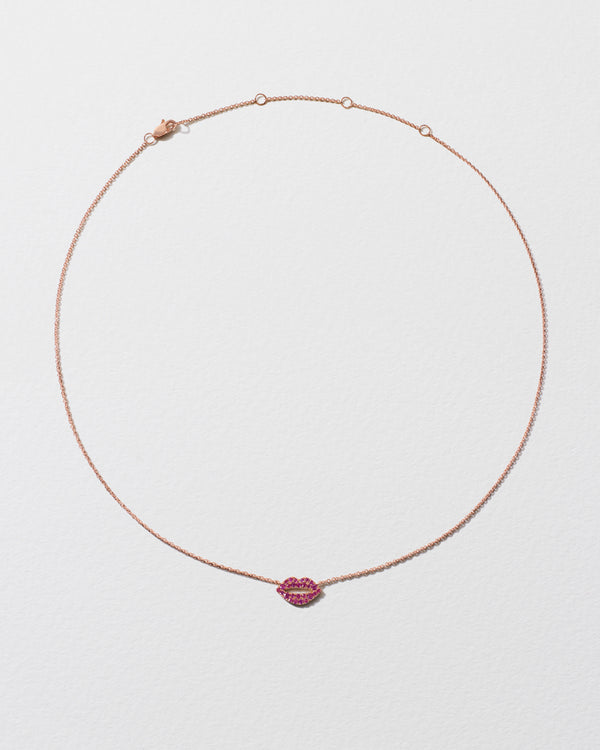 Roxanne First Pink Sapphire Kiss Necklace
