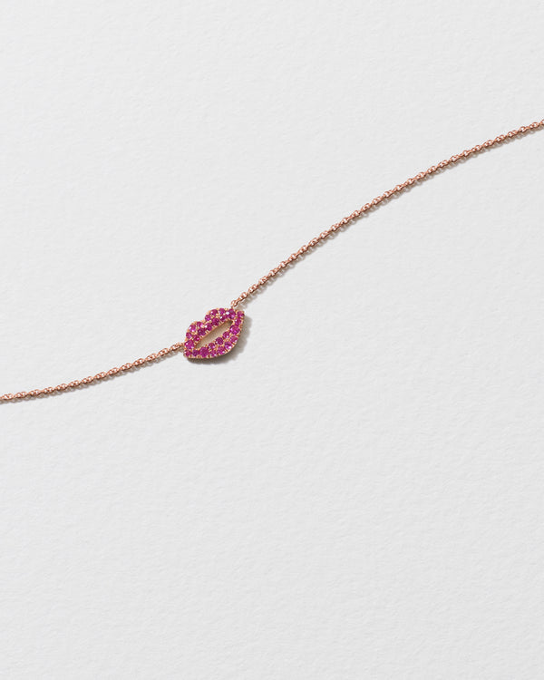 roxanne first Pink Sapphire Kiss Necklace