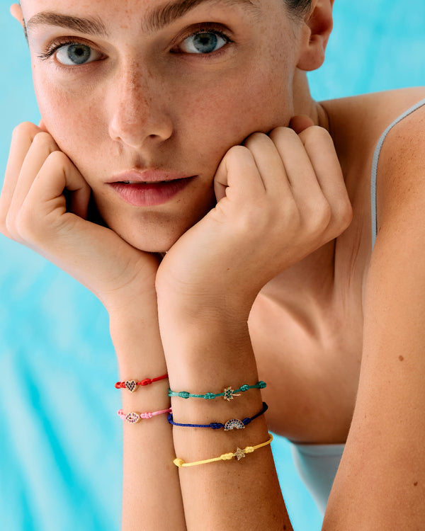 Roxanne First Pink Sapphire Lips String Bracelet