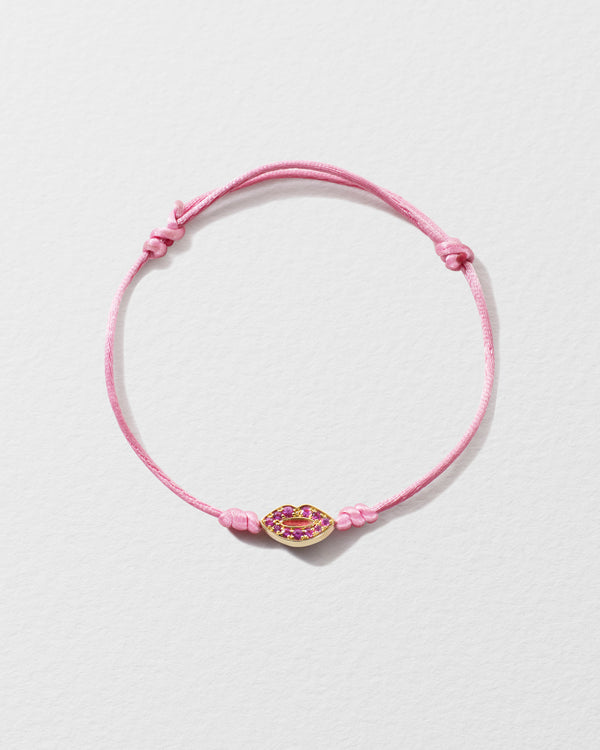 roxanne first Pink Sapphire Lips String Bracelet