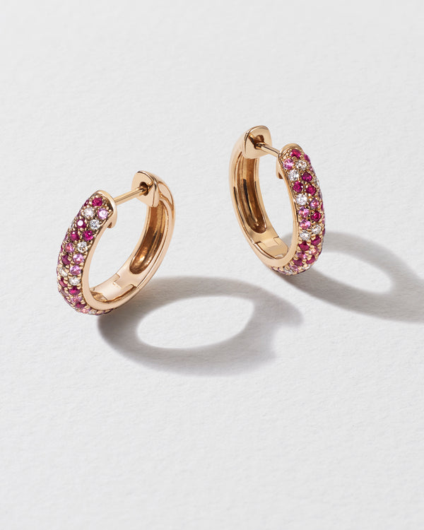 roxanne first Pink Speckled Hoop Earrings