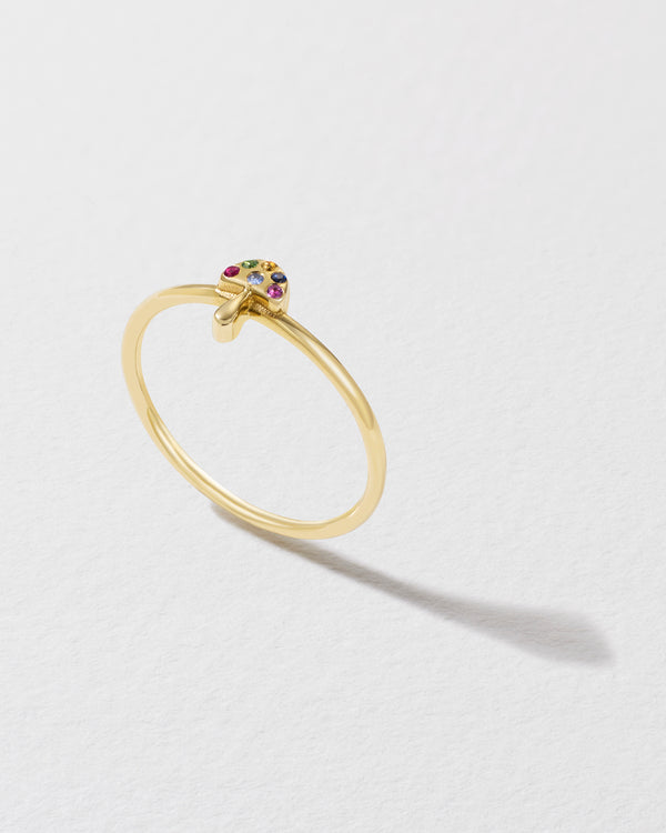 Roxanne First Rainbow Sapphire Mushroom Icon Ring
