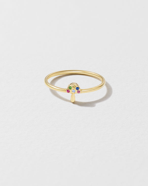 roxanne first Rainbow Sapphire Mushroom Icon Ring