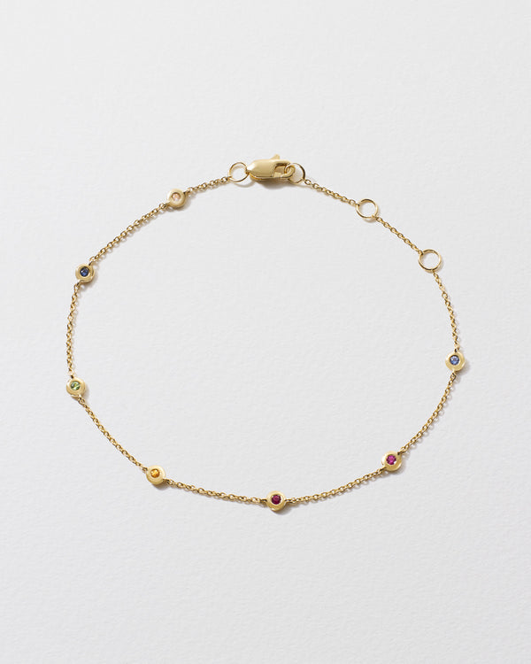 roxanne first Rainbow Sapphire Skittle Bracelet