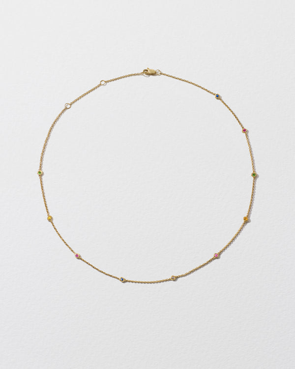 Roxanne First Rainbow Sapphire Skittle Necklace
