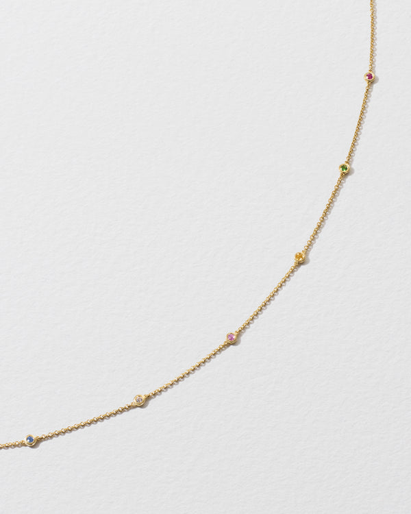 roxanne first Rainbow Sapphire Skittle Necklace