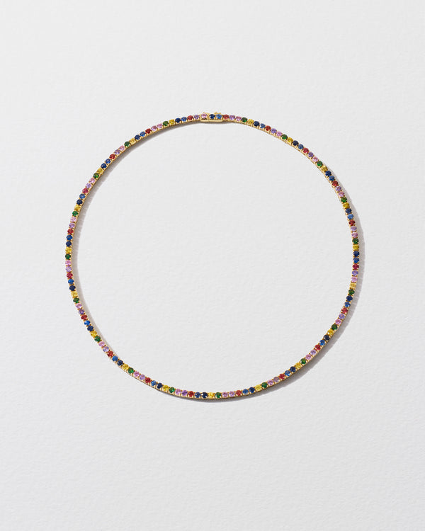 Roxanne First Rainbow Sapphire Tennis Necklace