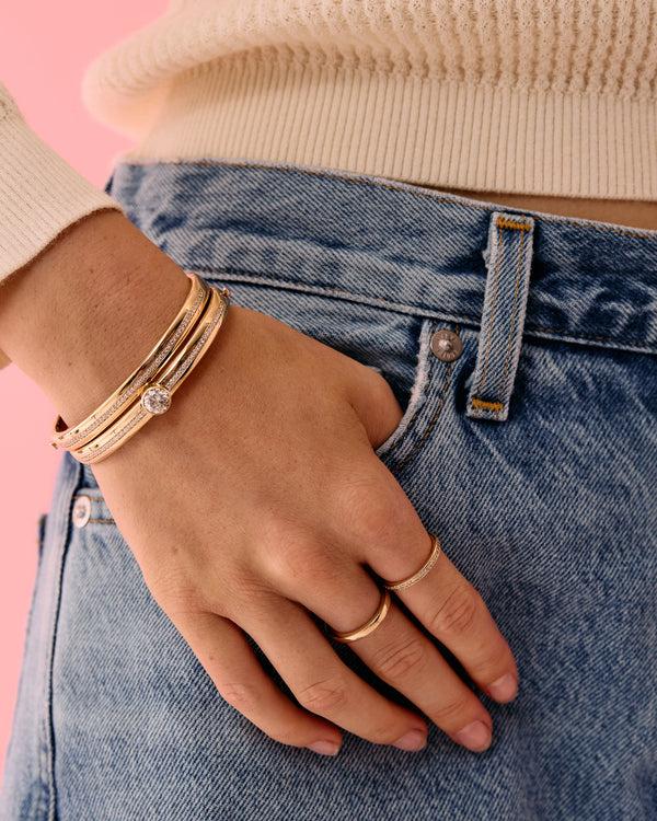 Roxanne First Round Diamond Bangle Bracelet