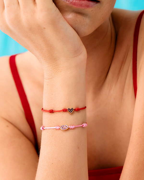 Roxanne First Ruby Heart String Bracelet