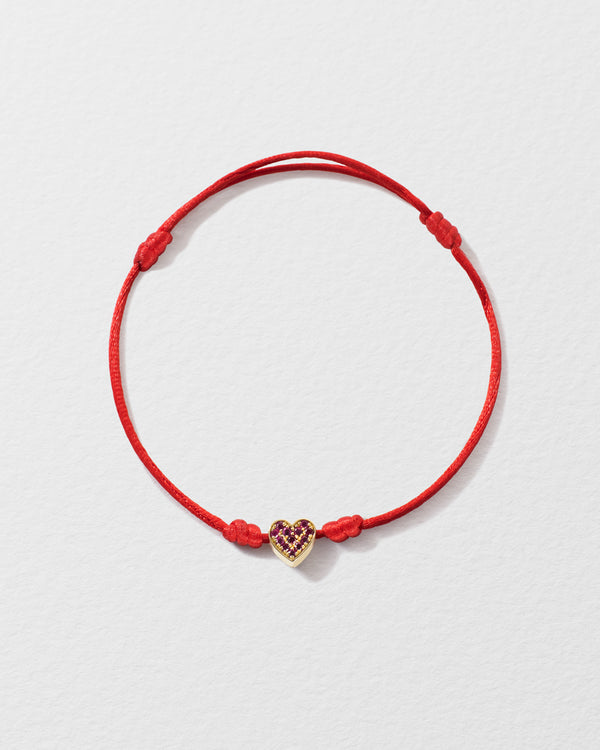 roxanne first Ruby Heart String Bracelet