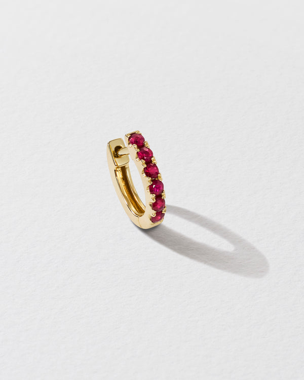 roxanne first Ruby Huggie Earring