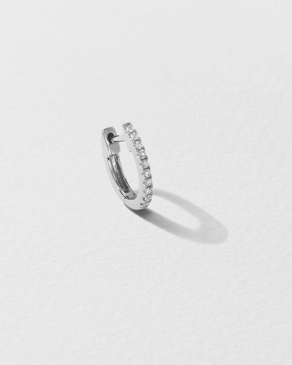 Roxanne First Small Skinny Diamond Huggie Earring