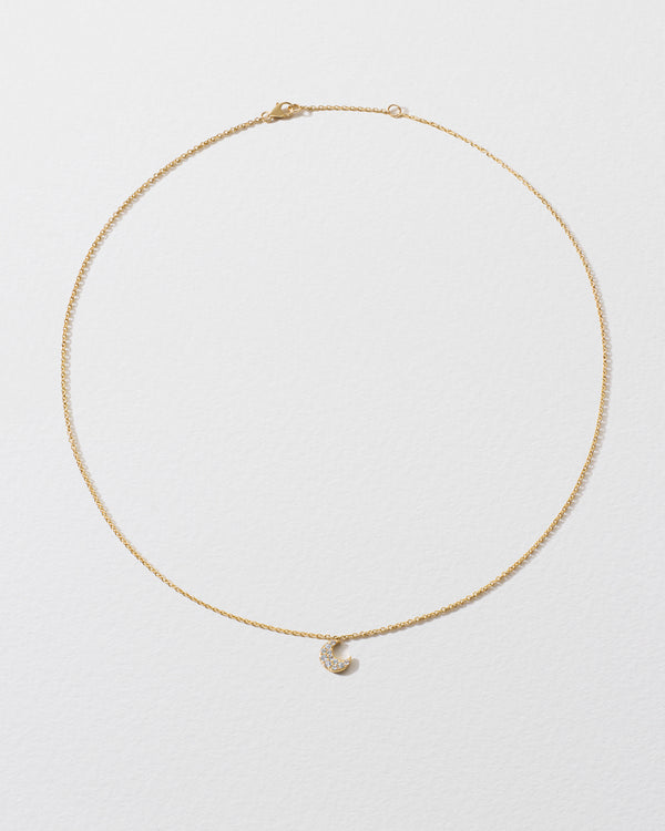Roxanne First Topaz Crescent Moon Icon Necklace