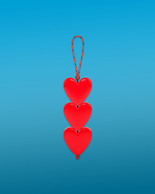 roxanne first Trio of Hearts Cord Bag Charm