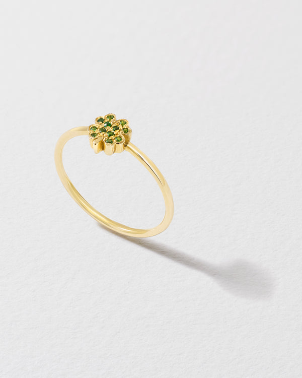 Roxanne First Tsavorite Clover Icon Ring