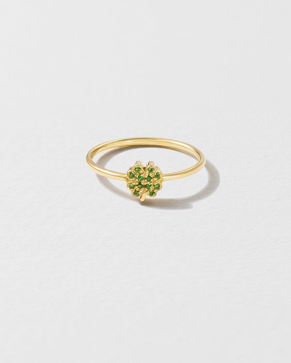 roxanne first Tsavorite Clover Icon Ring
