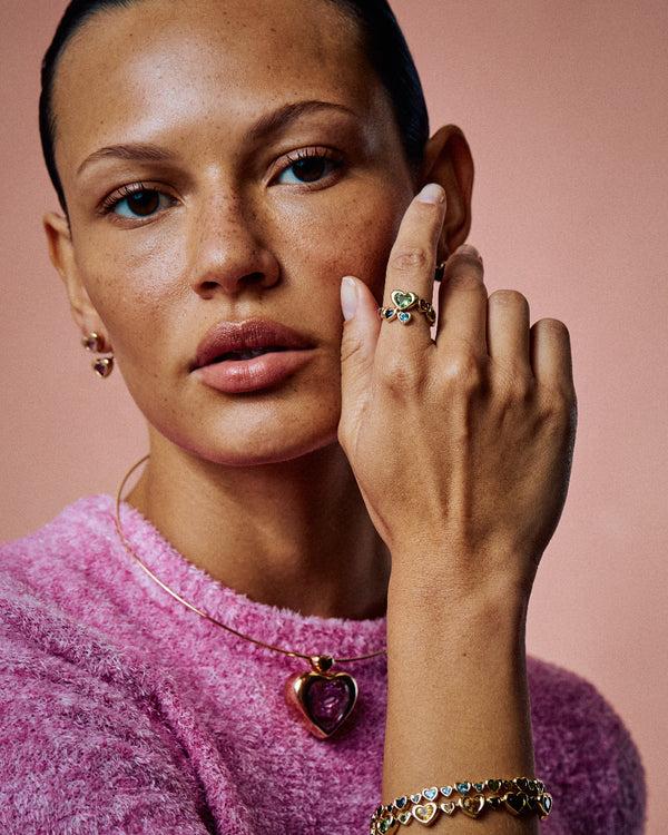 Roxanne First Twisted Heart Stack Ring