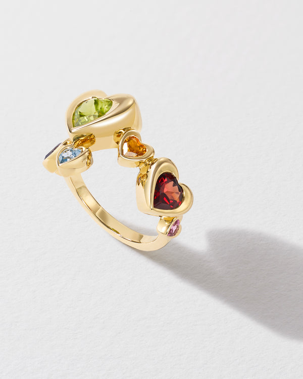 Roxanne First Twisted Heart Stack Ring