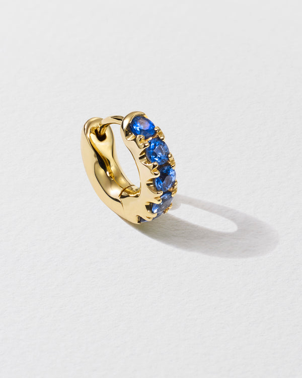 roxanne first Super Duper Blue Sapphire Hoop Earring