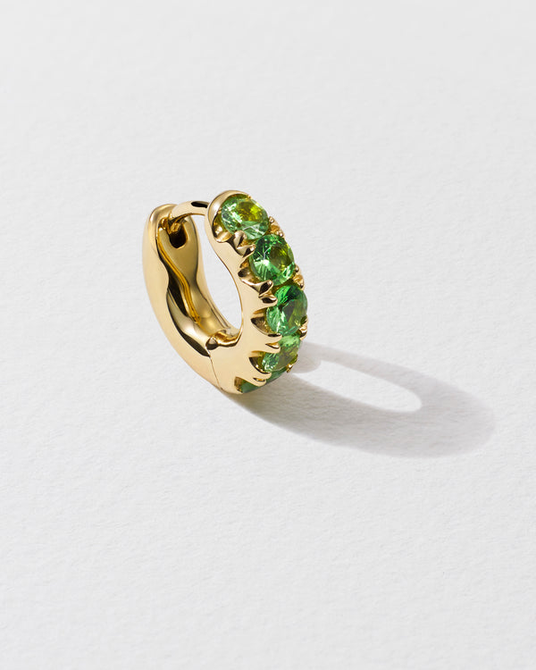 roxanne first Super Duper Green Garnet Hoop Earring