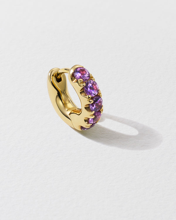 roxanne first Super Duper Lilac Sapphire Hoop Earring