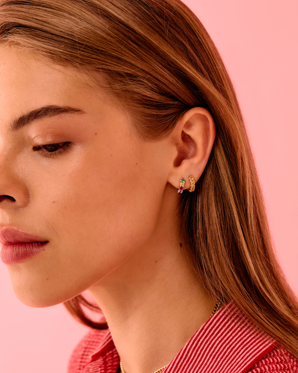 Roxanne First Super Duper Yellow Sapphire Hoop Earring