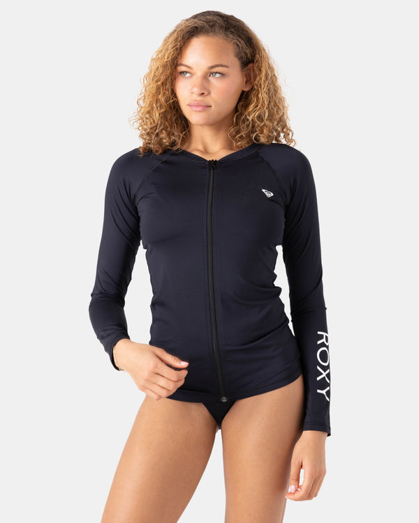 roxy New Essentials Long Sleeve Zipped Lycra Rashguard