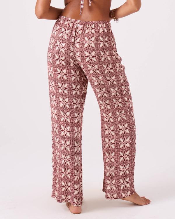 Roxy Batik Bloom Tie Front Cover Up Pant