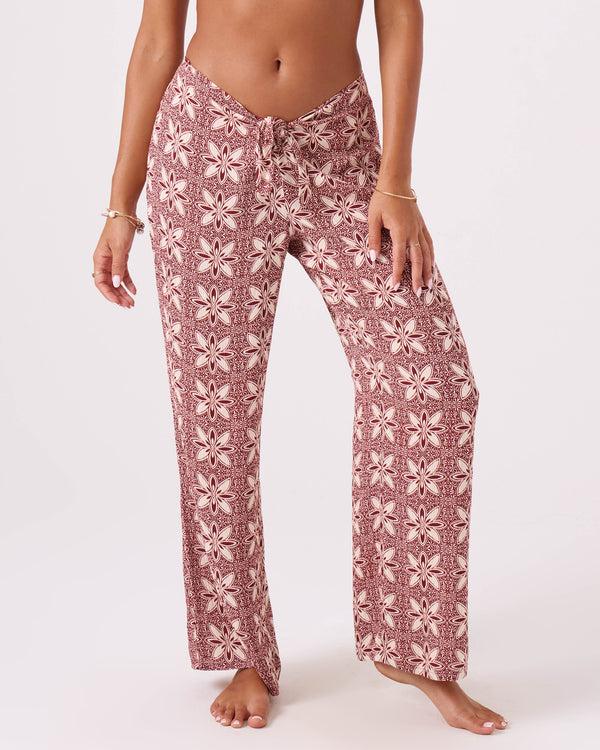 Roxy Batik Bloom Tie Front Cover Up Pant