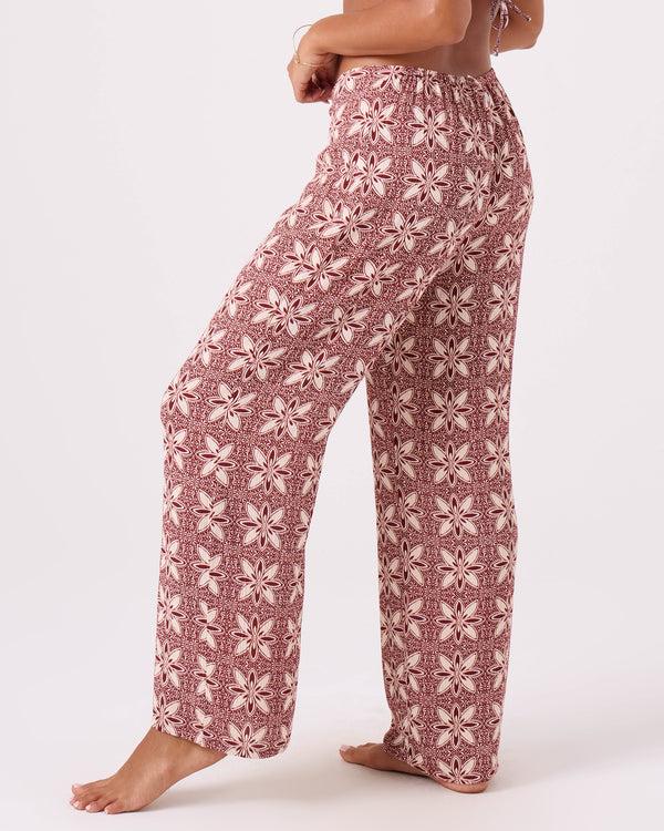 Roxy Batik Bloom Tie Front Cover Up Pant