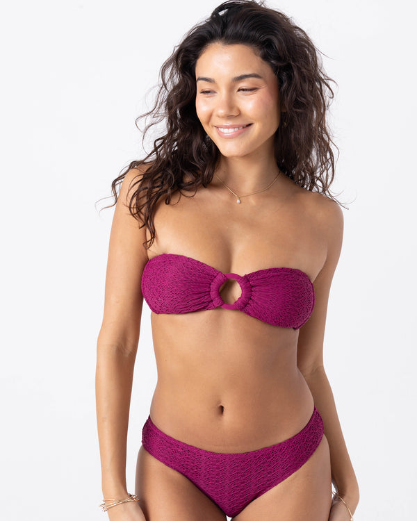 roxy Crochet Hipster Full Bikini Bottom