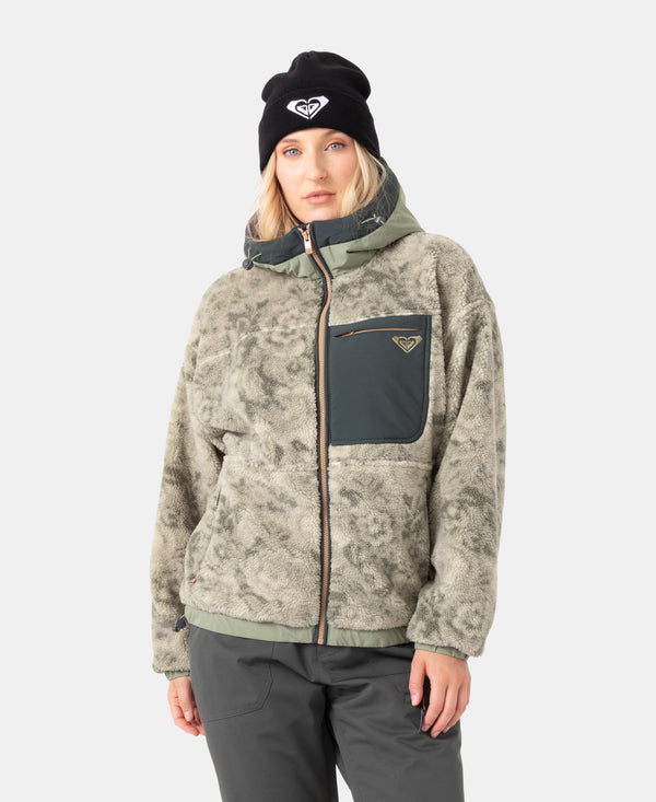Roxy Everest Hooded Sherpa Jacket