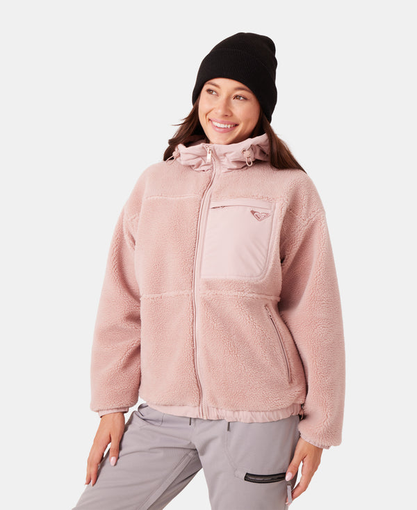 Roxy Everest Hooded Sherpa Jacket